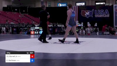 97 kg Cons Semis - Steven Burrell Jr, New York vs Colden Dorfman, Cavalier Wrestling Club