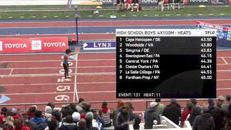 High School Boys' 4x100m Relay Event 131, Prelims 12