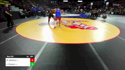 285 lbs Round Of 32 - Miguel Saldana, Indio (SS) vs Joey Chacon, Clovis West (CS)