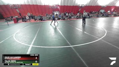 126 lbs Cons. Semi - Julio Alejandro, No Nonsense Wrestling vs Talon Berg, Victory School Of Wrestling