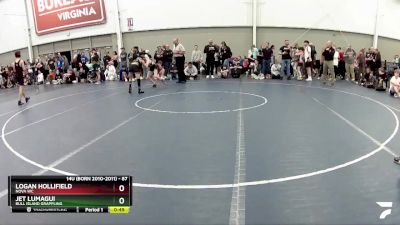 87 lbs Cons. Round 3 - Logan Hollifield, Nova WC vs Jet Lumagui, Bull Island Grappling