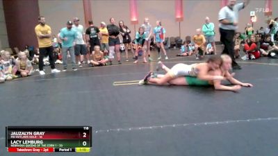 118 lbs Semis & 1st Wrestleback (8 Team) - Lacy Lemburg, Nebraska Queens Of The Corn 1 vs Jauzalyn Gray, MO Outlaws Gold