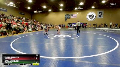 125 lbs Quarterfinal - Sara Vazquez, Bakersfield vs Emma Garrett, Atascadero