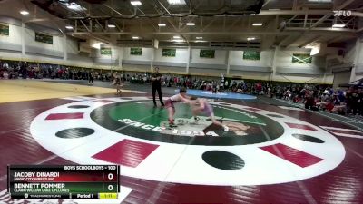 100 lbs Champ. Round 1 - Bennett Pommer, Clark/Willow Lake Cyclones vs Jacoby Dinardi, Magic City Wrestling