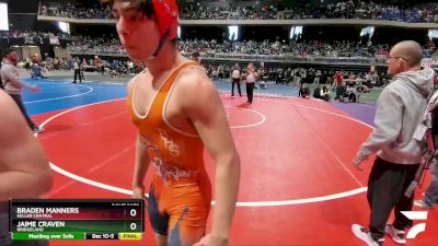 6A 165 lbs Champ. Round 1 - Braden Manners, Keller Central vs Jaime Craven, Bridgeland