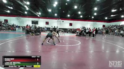 132 lbs Quarterfinal - Evan Roy, Hesperia vs Loscar Riestra, Corona Del Mar