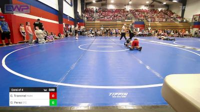 76 lbs Consi Of 4 - Gage Trammel, Park Hill Grappling Club vs Dylan Perez, Owasso Takedown Club