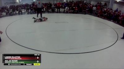 20 lbs Quarterfinal - Nolan Rowe, Nebraska Wrestling Academy vs Laiken Ellston, HTRS-PC YOUTH WRESTLING