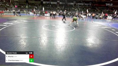 132 lbs Quarterfinal - Frank Monto, Lakeland Jr Wrestling vs Luke Charbonneau, North Hunterdon