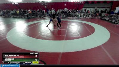 106 lbs Quarterfinal - Aini Anderson, Holmen High School Wrestling vs Aaleeh Le, Wisconsin