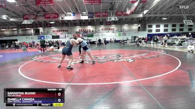 191 lbs Cons. Round 4 - Samantha Ruano, William Penn vs Isabella Canada, Iowa Central Community College