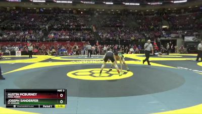 D1-126 lbs Quarterfinal - Austin McBurney, Mass. Perry vs Joseph Sanderfer, St. Edward