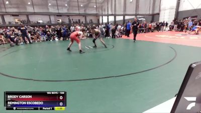 138 lbs Cons. Round 2 - Brody Carson, CA vs Remington Escobedo, CA