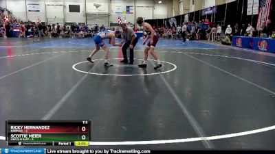 113 lbs Semis & 1st Wrestleback (8 Team) - Ricky Hernandez, Norfolk vs Scottie Meier, Lincoln East