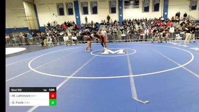 152 lbs Semifinal - Mark Lattimore, Brockton vs Quin Foyle, Lowell