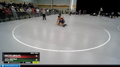 165 lbs Cons. Round 5 - Matteo Nikolov, KT 3 Style Wrestling Club vs Vito Gentile, Pennsylvania