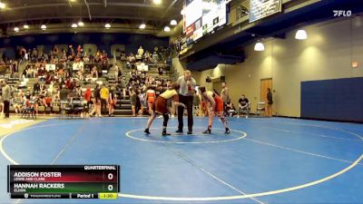 111-121 lbs Quarterfinal - Hannah Rackers, Eldon vs Addison Foster, Lewis And Clark