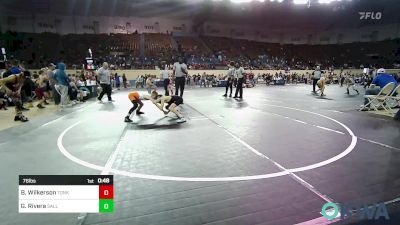 76 lbs Semifinal - Bryce Wilkerson, Tonkawa Takedown Club vs Garrett Rivera, Sallisaw JH