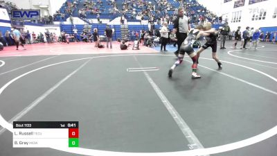 70-73 lbs Consolation - Lathan Russell, Tecumseh Youth Wrestling vs Brennan Gray, Midwest City Bombers Youth Wrestling Club