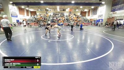 132 lbs Semifinal - Evan Roy, Hesperia vs Loscar Riestra, Corona Del Mar