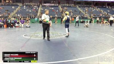 4A 120 lbs Champ. Round 1 - Grant McCord, Grimsley vs Jonathan Binanay, Cardinal Gibbons