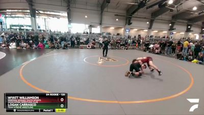 126 lbs Cons. Round 1 - Wyatt Williamson, Dripping Springs Youth Sports Association Wrestling Club vs Logan Carrasco, Team Xtreme Wrestling