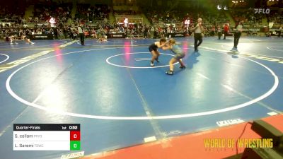 85 lbs Quarterfinal - Shiann Collom, Pryor Tigers vs Leilah Saremi, Top Dog Wrestling Club