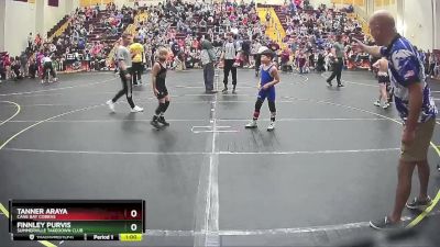 70 lbs Quarterfinal - Tanner Araya, Cane Bay Cobras vs Finnley Purvis, Summerville Takedown Club