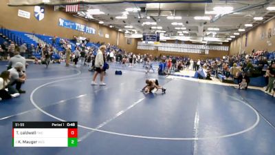 51-55 lbs Round 1 - Knox Mauger, Westlake vs Titan Caldwell, Fremont Wrestling Club