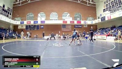 136 lbs Semifinal - Ana Luciano, King University vs Gianna Anaya, Emmanuel College