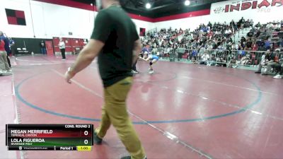 120 lbs Cons. Round 2 - Megan Merrifield, Temescal Canyon vs Lola Figueroa, Riverside Poly