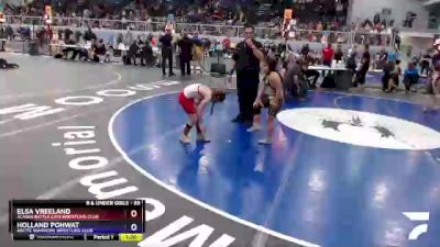 85 lbs Round 2 - Elsa Vreeland, Alaska Battle Cats Wrestling Club vs Holland Pohwat, Arctic Warriors Wrestling Club