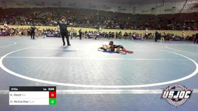 67 lbs Consi Of 8 #2 - Kingston Reed, Pin-King All Stars vs Daxon McCarther, Clinton Youth Wrestling