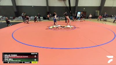 92 lbs Cons. Semi - Willis Tomeo, Inland Northwest Wrestling Training Center vs Max Bell, All-Phase Wrestling Club