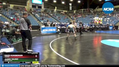 165 lbs Quarterfinal - David Hunsberger, Lander vs Aaden Valdez, Adams State