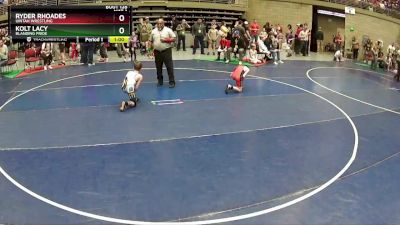 78 lbs Cons. Round 2 - Ryder Rhoades, Uintah Wrestling vs Kolt Lacy, BLANDING PRIDE