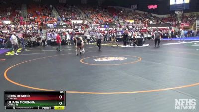 110 lbs Cons. Round 3 - Liliana McKenna, Larned HS vs Cora DeGood, Colby HS