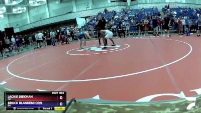 120 lbs Cons. Round 2 - Jackie Diekman, MO vs Brock Blankenhorn, OH