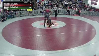 150 lbs Cons. Round 2 - Qwade Alcantar, Western vs Ricardo Wilburn, Cimarron Memorial