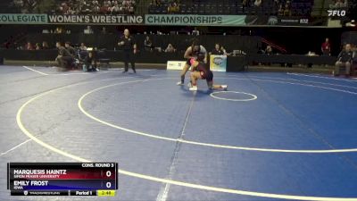 130 lbs Cons. Round 3 - Marquesis Haintz, Simon Fraser University vs Emily Frost, Iowa