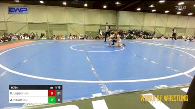 80 lbs Semifinal - Knox Lopez, POWA 12U vs Jace Hauan, Northern Colorado 14U