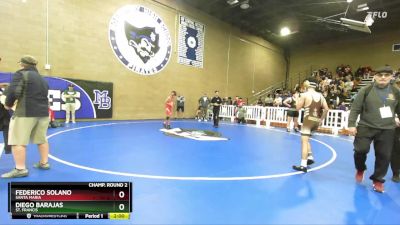 106 lbs Champ. Round 2 - Diego Barajas, St. Francis vs Federico Solano, Santa Maria