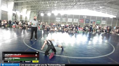 67 lbs Quarters & Wb (16 Team) - Jackson Collett, Idaho 2 vs Hayven Morrill, Utah Black