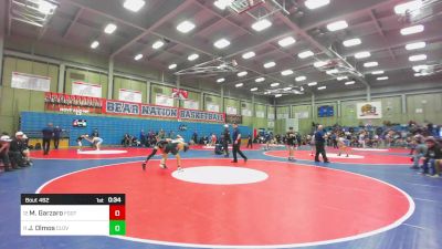 115 lbs Consi Of 16 #2 - Moises Garzaro, Foothill vs Johnny Olmos, Clovis North