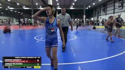 90 lbs Semifinal - Jaxson Hackett, Police Athletic League Of Lake vs Adrian Feliciano, Darkhorse