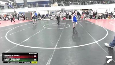 97 lbs Semifinal - Harrison Swink, Prince George vs Brady Zabriskie, Virginia Team Predator