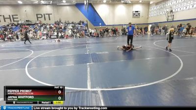 57 lbs Round 5 - Jayna Whitford, Westlake vs Pepper Probst, Wasatch Wrestling Club