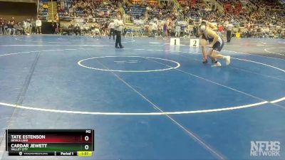 182 lbs Champ. Round 1 - Cardar Jewett, Valley City vs Tate Estenson, Devils Lake