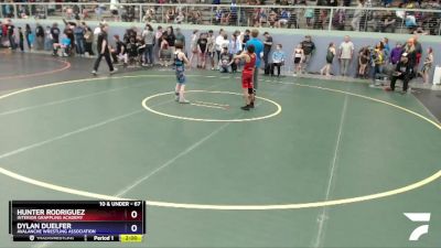 67 lbs Round 3 - Hunter Rodriguez, Interior Grappling Academy vs Dylan Duelfer, Avalanche Wrestling Association