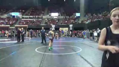 98 lbs Cons. Round 1 - Maci Mehrens, Champawat vs Sage Wierzbicki, Swamp Monsters MT